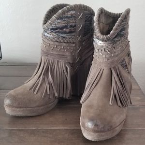 Naughty Monkey Wedge Booties